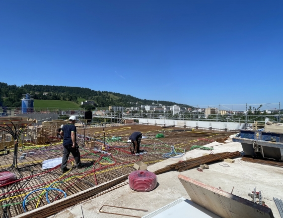 Construction d'un immeuble industriel à façades actives